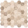 Msi Sandhills Hexagon SAMPLE Glass Mesh-Mounted Mosaic Tile ZOR-MD-0129-SAM